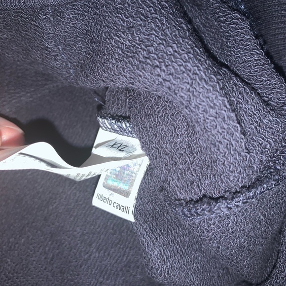 Roberto Cavalli pullover Navy sweater hoodie - Picture 6 of 6